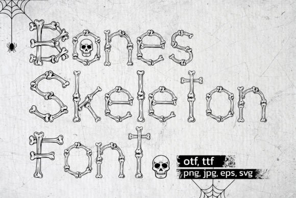 Bones Skeleton: A Display Font for Spooky Season Projects