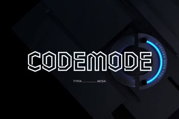 Codemode: The Futuristic Hexagonal Neon Sans Font