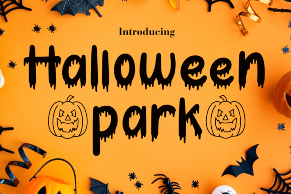 Halloween Park: The Dripping Display Font for October