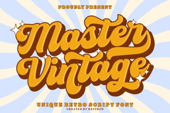 Master Vintage: A Bold Retro Script for Authentic Design