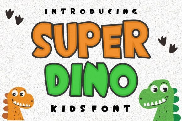 Super Dino: The Friendly Display Font for Bold Projects